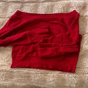 crop off shoulder top